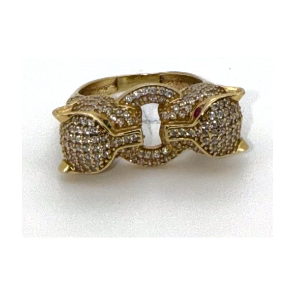 Anillo anillo panthera de oro 18k